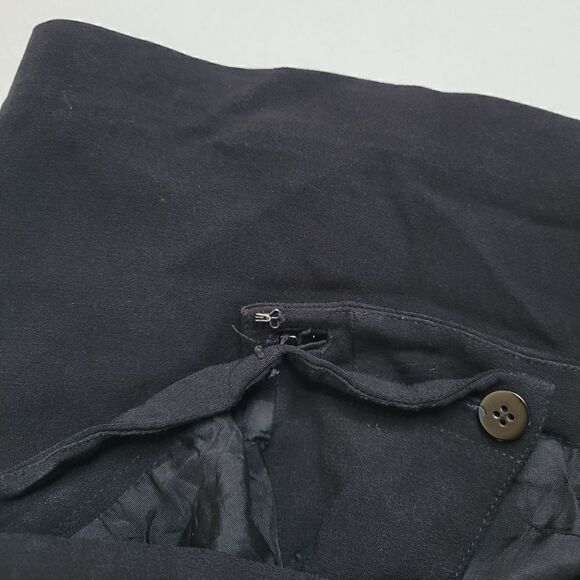 Ann Taylor Vintage Black A-Line Mini Skirt Side Button 4 - Picture 8 of 8